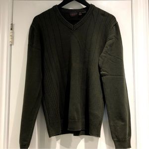 Vintage Dark Green Olive Knit Sweater